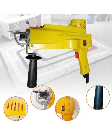 ZIOKOK Tufting Gun - 2-in-1 Electric Carpet Rug Weaving Machine Starter Kit - Yellow - Buy Online on SooperMarket.com