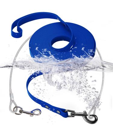 Waterproof Leash for Dogs with Chew Proof Tie-Out Leashes Waterproof Training Leash for Dogs (Blue 3m) 3m Blue