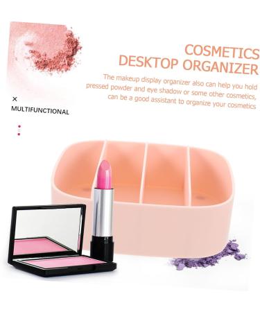 Angoily Makeup Storage Box | Lipstick Organizer & Eyeshadow Palette Holder - Pink Vanity Organizer Tray 20.6X20X8.6CM - Perfect for Drawers & Desktops - Buy Online on SooperMarket.com