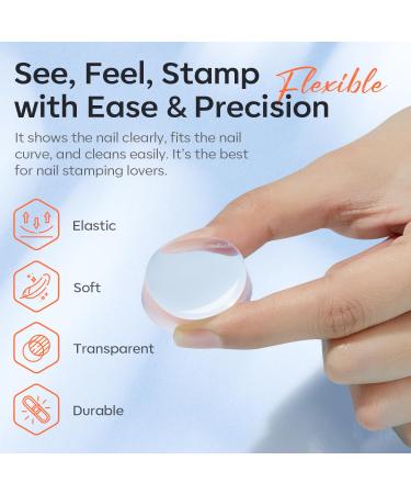 Modelones French Tip Tool Set - 6 Pcs Nail Stamp Kit for DIY French Manicure | Gel & Acrylic Nail Accessories - Buy Online on SooperMarket.com