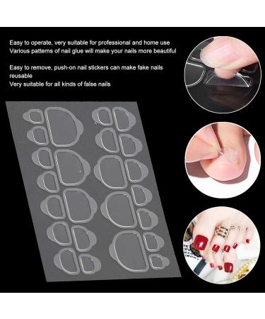 Nail Glue Sticker Reusable Waterproof Push On Thick Nail Adhesive Tabs for Professional for Family - Buy Online on SooperMarket.com