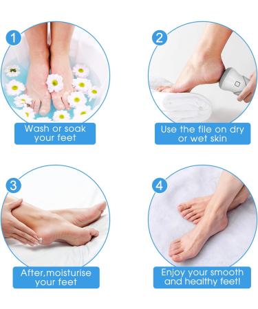 Rechargeable Foot File Portable Electronic Foot File Pedicure Tools Electric Feet Callus Remover Rechargeable Automatic Foot File Pedicure Tool for Dead Skin - Buy Online on SooperMarket.com