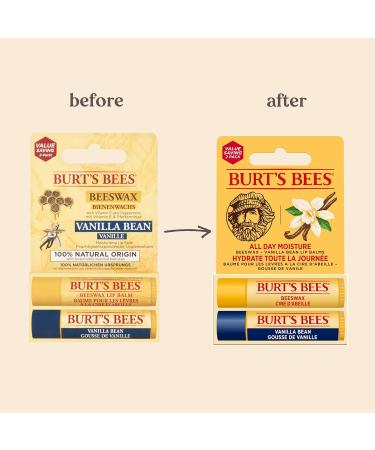 Burt's Bees Lip Balm Multipack Lip Balm Set With Beeswax & Vanilla Bean With Vitamin E Value Duo Pack 2x4.25g - Buy Online on SooperMarket.com