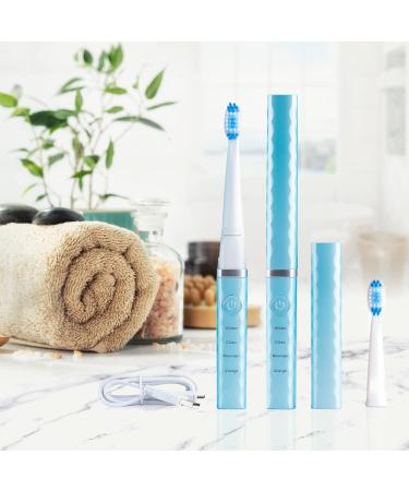 Pop Sonic USB Charge Anywhere Toothbrush (Hawaiian Blue) | Rechargeable w/40,000 Brush Strokes/Min - Long-Lasting Bristles - for Teens & Adults - Buy Online on SooperMarket.com