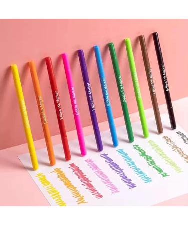 Calakono Baking Writing Pens Supplies Rainbow Dust Edible Markers Set Double-head Edible Markers 10-color Edible Pens with Edible and Safe Materials for Baking Decorating Pastries - Buy Online on SooperMarket.com