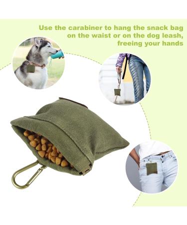 Fanshionide Dog Training Treats Bag - Army Green | Portable Puppy Training Bags with Carabiners for Easy Use - Buy Online on SooperMarket.com
