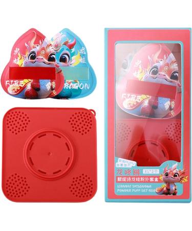 Jomewory Powder Puff for Face Powder Dragon Pattern Setting Powder Puff - Makeup Sponges with Storage Box Beauty Makeup Tools for Loose Powder Setting - Buy Online on SooperMarket.com