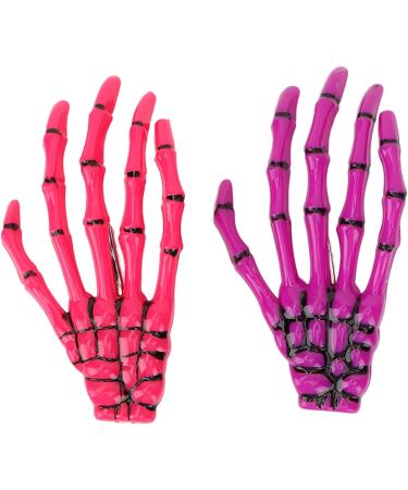 6 Pieces Gothic Skeleton Hands and Bone Hair Clips Fashion Punk Rock Devil Claw Hair Clips Women Girls Hair Accessories - Buy Online on SooperMarket.com