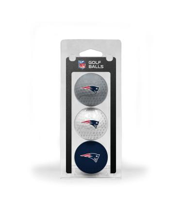 Team Golf NFL Regulation Size Golf Balls, 3 Pack, Full Color Durable Team Imprint New England Patriots