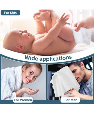 Newwiee 100 Pcs Microfiber Towels - Absorbent & Quick Drying 12 x 12 Inch Washcloths - Soft Coral Velvet Bath Cloths - Bulk White Face Towels for Bath Spa - Ideal for Facial & Fingertip Use - Buy Online on SooperMarket.com