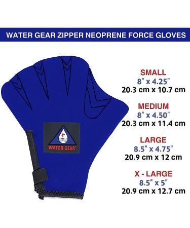 Water Gear Neoprene Force Gloves Medium - 8 x 4.5 Size for Enhanced Performance - Buy Online on SooperMarket.com