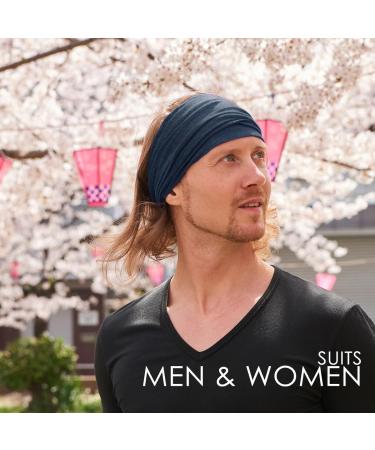 Casualbox | Linen Yoga Head Band Bandana Natural Elastic Hairband Sports Fashion Wrap Black(Size: One Size) - Buy Online on SooperMarket.com