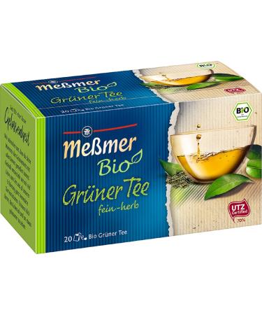 Meßmer Organic Green Tea | slightly bitter | 20 tea bags | Vegan | Gluten-free | Lactose-free ORGANIC Green Tea 20 tea bags