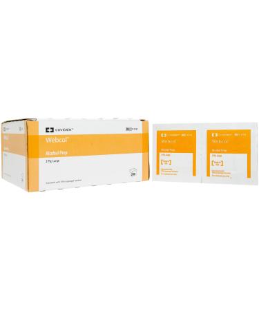 Kendall Webcol Large (2 Ply) Alcohol Preps  200 per Carton (685110) Category: Insulin Injectors and Syringes