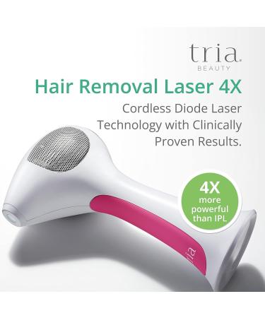 Tria Hair Removal Laser 4X - At-Home Laser Hair Removal for Women and Men - Fuchsia - Buy Online on SooperMarket.com