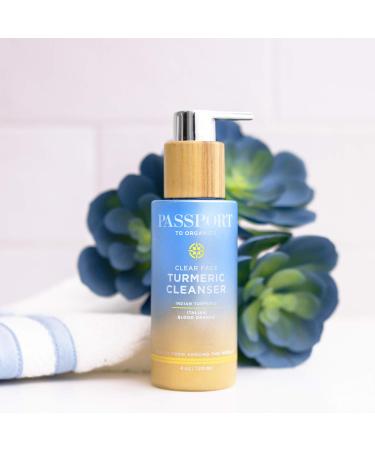 Clear Face Turmeric Cream Cleanser - Gentle Everyday Face Wash with Antioxidants & Moisturizing Ingredients | 4oz - Buy Online on SooperMarket.com