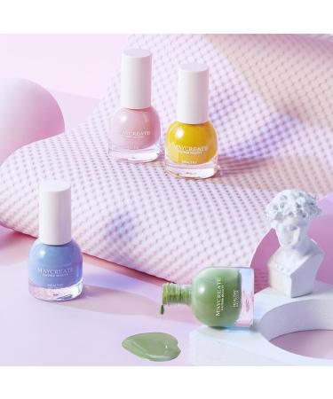TBeautfave Purple Nail Polish Quick Dry Peel Off Nail Varnish Pastel Violet Long Lasting Nail Polish Water Based Natural Nail Polish for DIY Nail Art No Need Cure J49 - Buy Online on SooperMarket.com