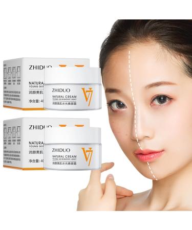 2Pack Moisturizing Tone-up Cream V7 Deep Hydration Cream V7 Natural Cream V7 Cream Korea Moisturizing Tone Up Cream for All Skin Type Face Moisturizer Toning Light Cream