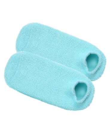 Verdant Touch Foot Gel Moisturizing Socks Foot Gel Moisturizing Socks for Foot Care Moisturizing and Nourishing Remove Cracked Dryness Reusable Blue