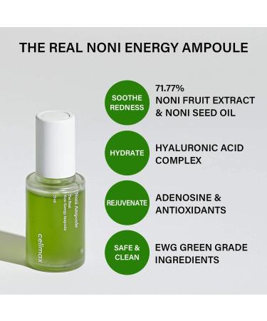 Celimax Noni Energy Ampoule - 71.77% Noni Fruit Extract, 30ml - Korean Skin Care for Anti-Aging & Anti-Wrinkle - Buy Online on SooperMarket.com