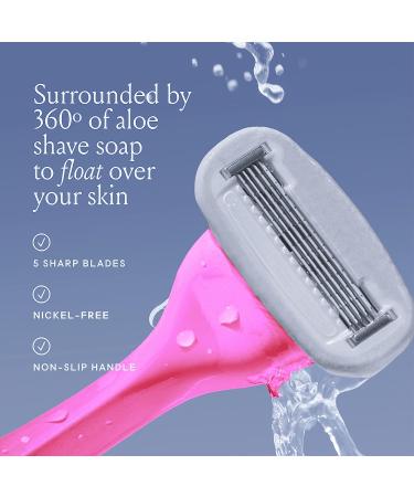 Billie Women's Shave Kit: Razor + 4 x 5-Blade Refills + Magnetic Holder - DreamPop - Buy Online on SooperMarket.com
