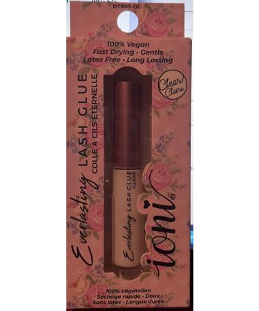 Ioni Eyelash Glue Clear 100% Vegan Fast Drying Long Lasting Latex Free Lashes & Eyelashes Curling Gloves Ebony Natural dtb05-gc