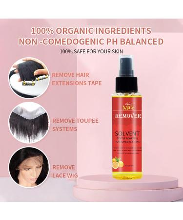 Tape Extensions Remover- Lace Glue Remover - Citrus Flavor Tape in Extension Remover Spray for Hair Replacement Lace Front Wig Poly Hairpieces Toupee Hair Systems Bonding (118mL) - Buy Online on SooperMarket.com