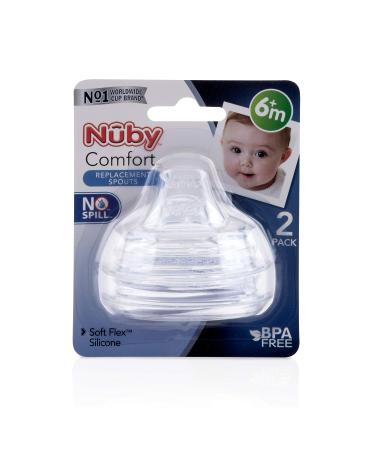 Nuby Comfort 360 Plus Replacement Spout - 2 Pack | Trainer Cup and Bottle Accessories - Buy Online on SooperMarket.com