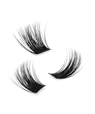 14 Pairs D Curl Cluster Lashes - 140 PCS DIY Individual Wisps, Reusable Segments for Professional Makeup - Devil 05-D - Buy Online on SooperMarket.com