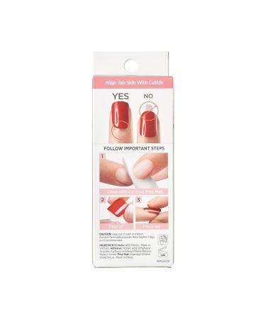 KISS imPRESS No Glue Press On Nails - Adore You Red Squoval Short | 30 Nails + Accessories | Perfect for Easy DIY Manicure - Buy Online on SooperMarket.com