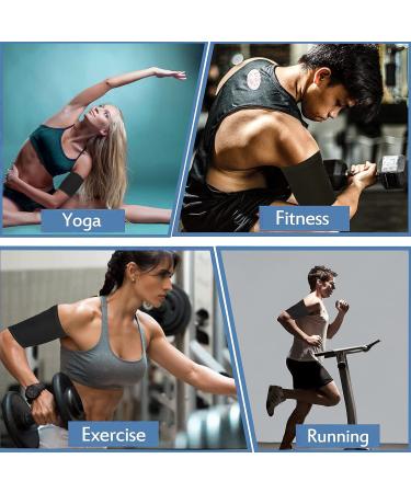 Buy Angelkiss Sauna Arm Shaper - Elastic Compression Sleeves for Slimming Arms | Fitness & Sport | XXL/3XL Black & Silver - Buy Online on SooperMarket.com