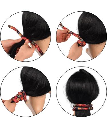 Bohue Spiral Lock Hair Tie Bendable Spiral Dread Ties Ethnic Style Hair Ropes Bun Wrap Ponytail Wrap Tie Dreadlocks Accessory - Buy Online on SooperMarket.com