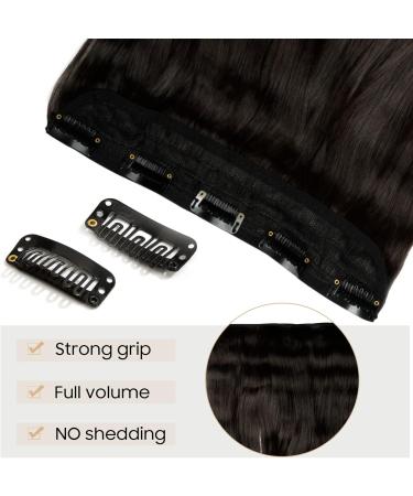 S-noilite Clip in Hair Extensions 24 Inch - Dark Brown Curly Wavy Hairpiece - Buy Online on SooperMarket.com