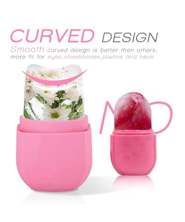 DeliSoul Ice Roller for Face, Eyes & Neck - Upgraded Leak-Proof Silicone Mold for Tightening, De-Puffing & Brightening Skin Care - Reusable Facial Massage Tool in Pink - Buy Online on SooperMarket.com