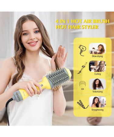 Savani Ionic Blow Dryer Brush: 4-in-1 Professional Hot Air Styler for Drying, Straightening, Volumizing, Combing - New - Buy Online on SooperMarket.com