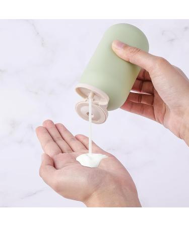 Gjinxi 2 Pack Silicone Travel Bottles - 200ml Leakproof Refillable Containers for Shampoo Facial Cleanser & Body Wash - Essential Travel Size for Hand Luggage - Buy Online on SooperMarket.com