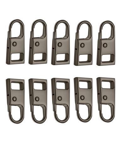 Shakven Removable Zipper Pull Zipper Repair Detachable Metal Zipper Pulls Replacement - Sturdy Removable Zipper Pulls Tab Zipper Handle Mend Fixer for Easy Zipper Repair Black Copper