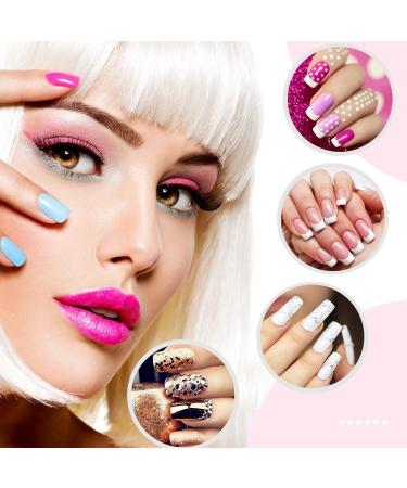 AUERVO 110 PCS Clear Square Nail Tips | Full Cover Acrylic False Nails | Long Coffin Shape | Traceless & Transparent with Box | 11 Sizes | For Women, Girls, Nail Salons & DIY Nail Art - Buy Online on SooperMarket.com