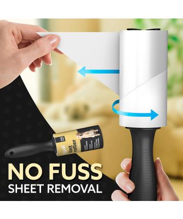 Tydi Pet Lint Rollers - 500 Sheets of Lint Roller Refills & 2 Handles - 100 Sheets per Sticky Clothes Roller - Lint Rollers for Pet Hair - Reusable Lint Roller for Clothes - Fluff Remover for Clothes 2 Handles + 500 Sheets - Buy Online on SooperMarket.com