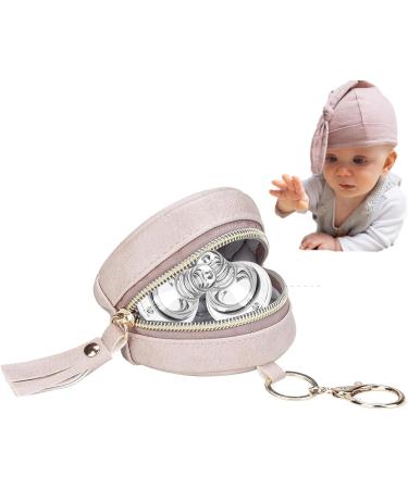 Fowybe Pacifier Bag | Pink Pacifier Holder & Key Storage for Diaper Bags - Secure & Convenient Solution - Buy Online on SooperMarket.com