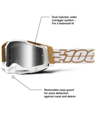 Buy Unknown 100% Cross Goggles Racecraft Gen. 2 White - Premium Performance & Style for International Shipping - Buy Online on SooperMarket.com