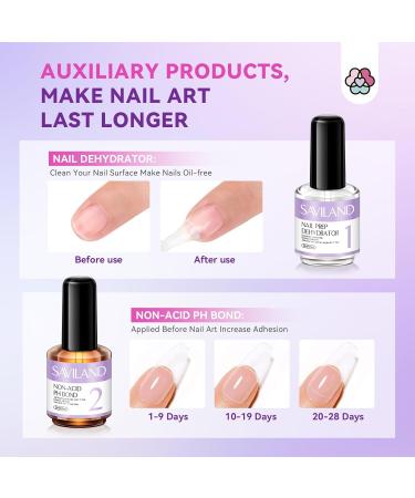 SAVILAND Acrylic Nail Kit - 100% Essential Oil 2oz Clear Powder Liquid Set & Nail Practice Mat - Professional DIY Nail Art for Beginners - Buy Online on SooperMarket.com