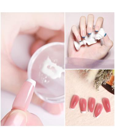 Junebrush Double-Sided Nail Stamp Set - Clear French Manicure Silicone Stamping Tool & Design Accessories for Nail Art - Buy Online on SooperMarket.com