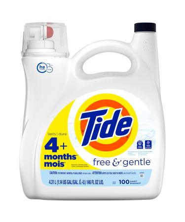 Tide Liquid Detergent Free & Gentle 146 Fl Oz