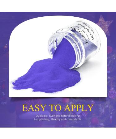 Dark Purple Nail Dip Powder - 28g/Box, No Lamp Cure, Natural Dry, Summer Gel Color (No.30) - Buy Online on SooperMarket.com