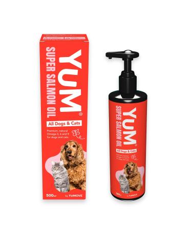 YuM by YuMOVE Super Salmon Oil for All Dogs and Cats Natural Omega-3 6 and 9 Fish Oil Supplement 500 ml