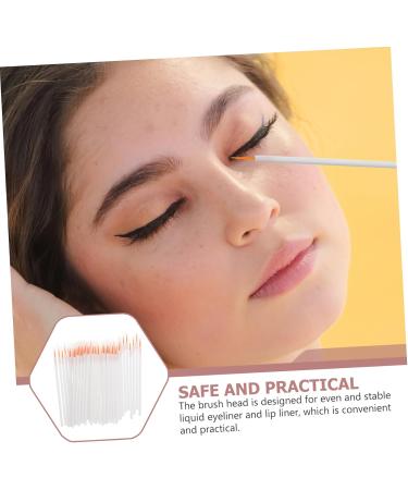 WOONEKY 100pcs Disposable Eyeliner Brush Woman Makeup Brush Lipliner Brush Fine Liner Brush White Nylon - Buy Online on SooperMarket.com
