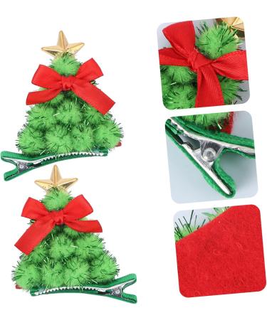 ABOOFAN 2 Pairs Christmas Tree Barrette Christmas Tree Hair Clips Kids Tiara Mini Santa Hats Christmas Hair Clip Hair Barrettes for Girls Mini Tiara Xmas Hairpin Baby Iron Antlers Filler - Buy Online on SooperMarket.com