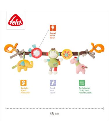 Fehn Stroller Chain Toy Safari | Cute Baby Mobile Chain for Strollers Seats & Cots | Perfect Accessories for Infants 0+ Months - Buy Online on SooperMarket.com