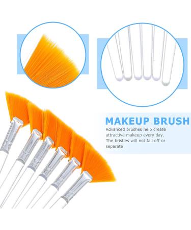 KALLORY 6pcs Beauty Mask Brush Tools Fan Highlighter Face Makeup Brushes Skin Treatment Brush Clay Care Yellow - Buy Online on SooperMarket.com